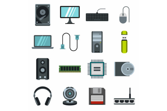 Elevating Digital Interfaces with a Universal Flat Computer Icons Set