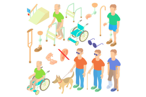 Enhancing Digital Accessibility with a Comprehensive Disabled People Care Icons Set