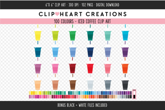 Explore 100 Vibrant Iced Coffee Clip Art Colors