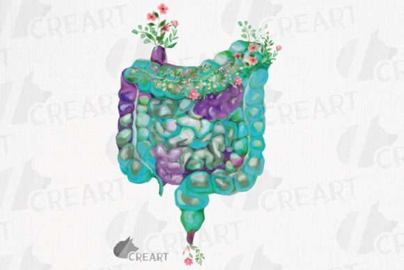 Floral Anatomical Intestine Decor Design Guide