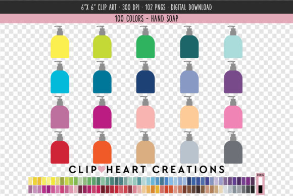 Hand Soap Clip Art - 100 Colors for Every Project