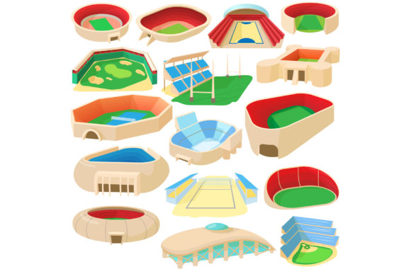 Integrating the Sport Stadium Set, Cartoon Style into Modern Design Workflows