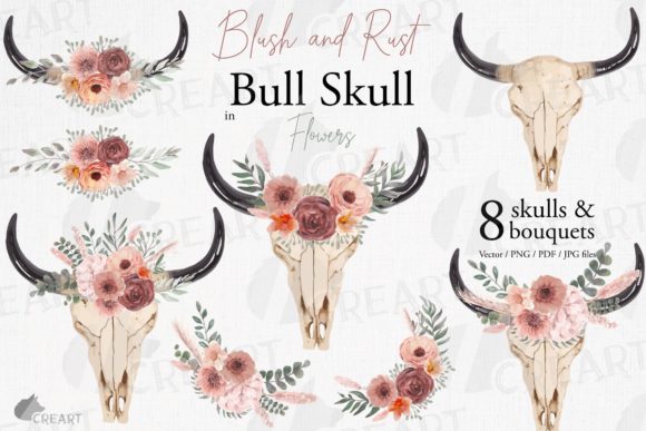 Rust & Blush Floral Bull Skull Decor Guide