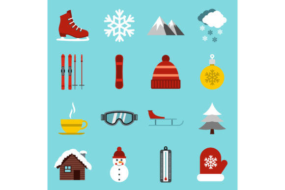 Strategic Visual Communication: Leveraging the Winter Icons Set, Flat Style for Digital Clarity