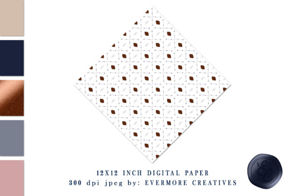Strategic Visual Identity: Leveraging Dusty Blue Copper Stars Digital Paper for Brand Cohesion