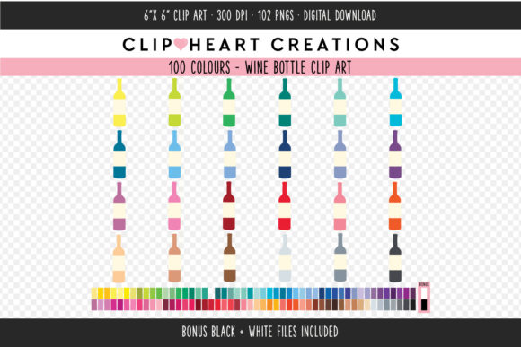 Unlock Creativity with 100 Wine Clip Art Colors
