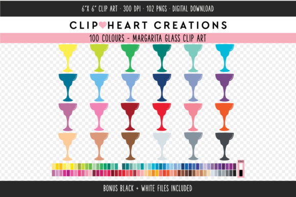 Unlock Your Creativity with 100 Vibrant Margarita Glass Clip Art Designs