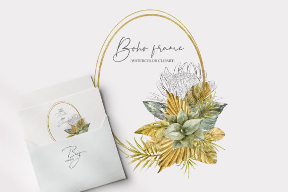 Unlocking Elegance: How Watercolor Floral Gold Frame Clipart Transforms Your Creative Projects